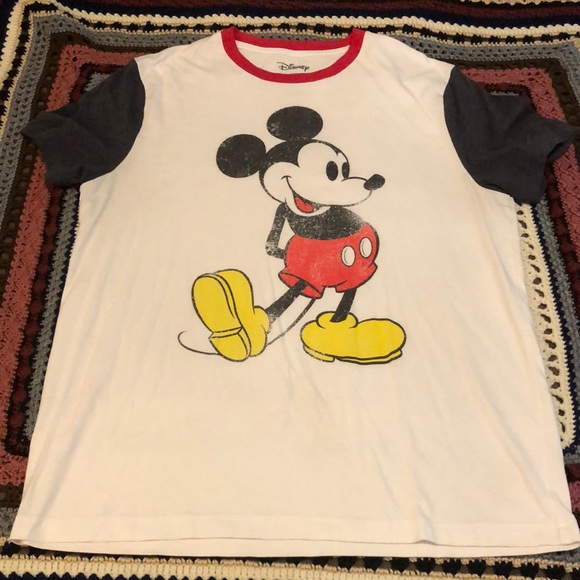 Disney Mickey Mouse Ringer T-shirt - XL - Picture 1 of 7